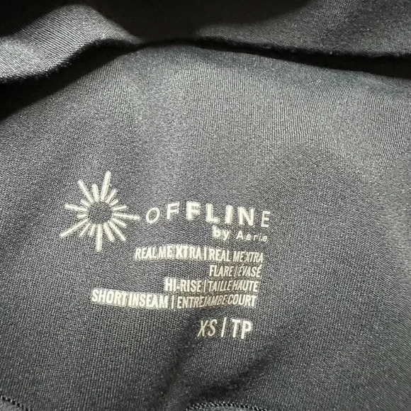 Aerie Offline Real Me Xtra Flare High Rise Front Split Hem Black Legging - Picture 6 of 6